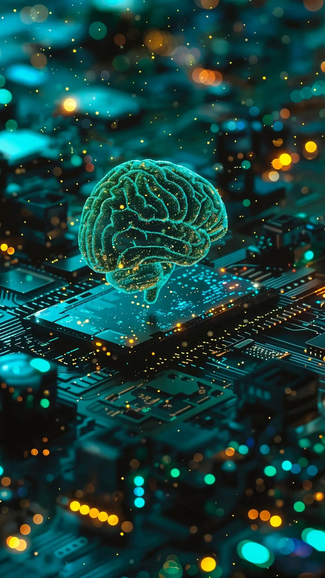 Digitale Kunst eines KI-Technologie-Hintergrunds